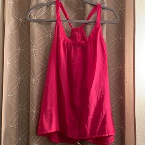 Hot pink Rusty Top with cute back zipper detail.
